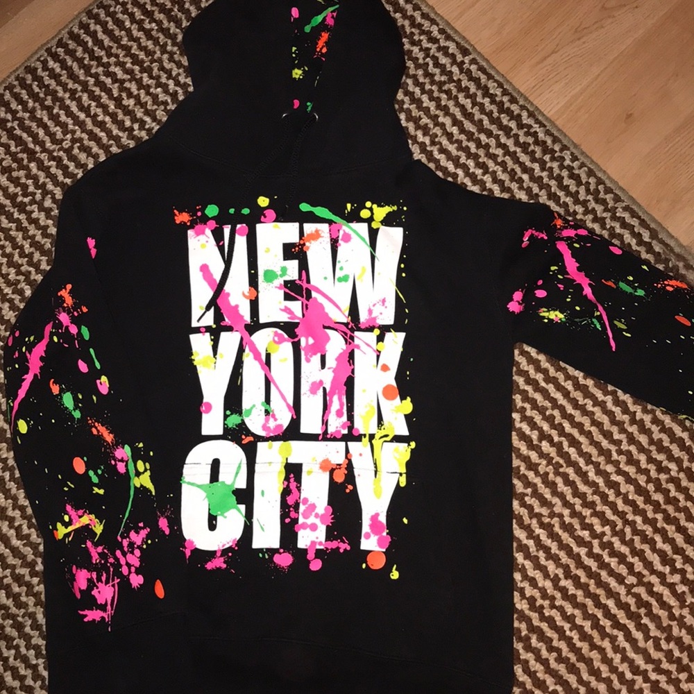 NYC splatter hoodie